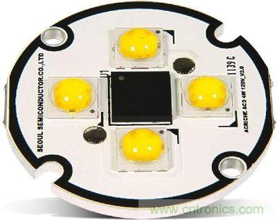 Acrich2　ACLED在LED數(shù)量增加、亮度表現(xiàn)提升，可直接AC電源驅(qū)動(dòng)，簡省驅(qū)動(dòng)電路設(shè)計(jì)空間與成本