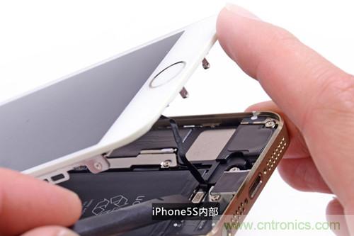 土豪金iPhone 5S拆解：內部結構升級，維修難度增加