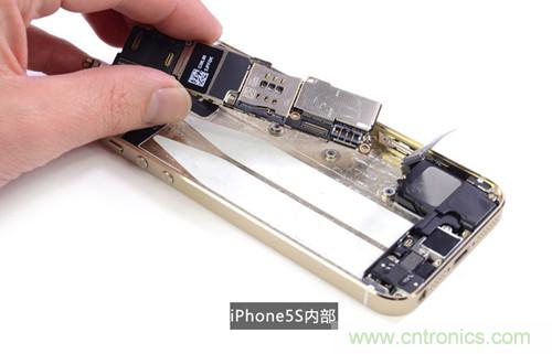 土豪金iPhone 5S拆解：內部結構升級，維修難度增加