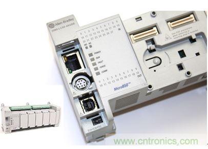 圖1：Allen-Bradley Micro850可編程邏輯控制器(PLC)的價格約為500美元，是高度堅固、可配置、隔離性和易用性方面的標(biāo)桿，盡管有PC/嵌入式計算設(shè)備的競爭，仍在工廠自動化領(lǐng)域中保持著強(qiáng)勢地位。