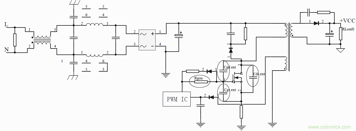 如何改善開關(guān)電源電路的EMI特性？