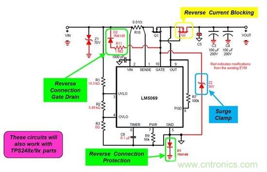針對(duì)反向連接、浪涌鉗位以及反向電流保護(hù)進(jìn)行防御