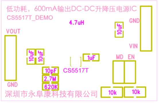 如何運(yùn)用升降壓芯片CS5517實(shí)現(xiàn)鋰電池穩(wěn)定輸出3.3V/3.6V（1.2-5V）的電壓？